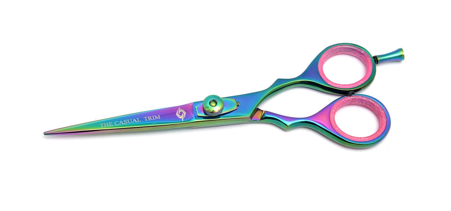 6.5” Right-hand Hairdressing Stainless Steel Scissors In Plasma Coating