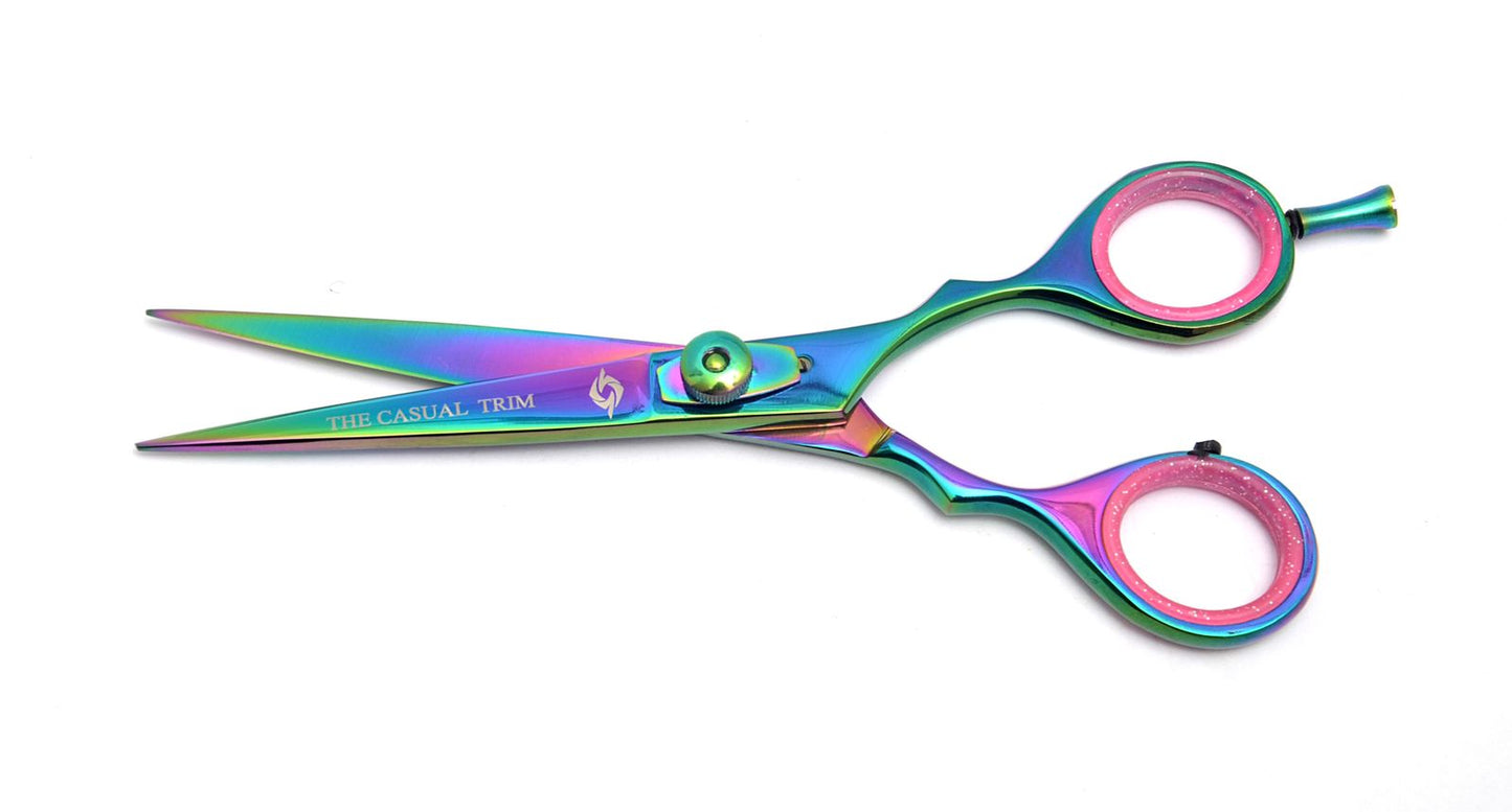 6.5” Right-hand Hairdressing Stainless Steel Scissors In Plasma Coating