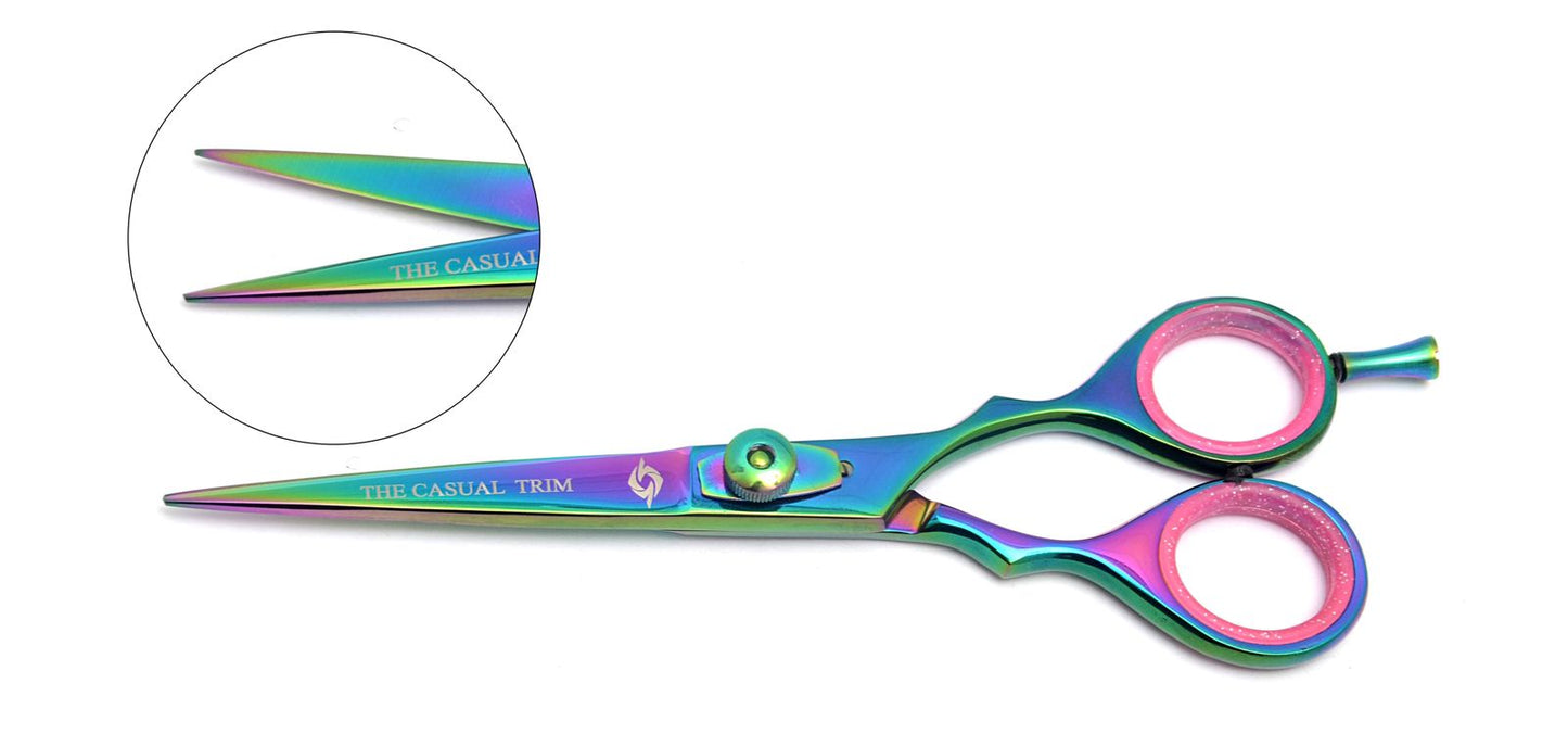 6.5” Right-hand Hairdressing Stainless Steel Scissors In Plasma Coating