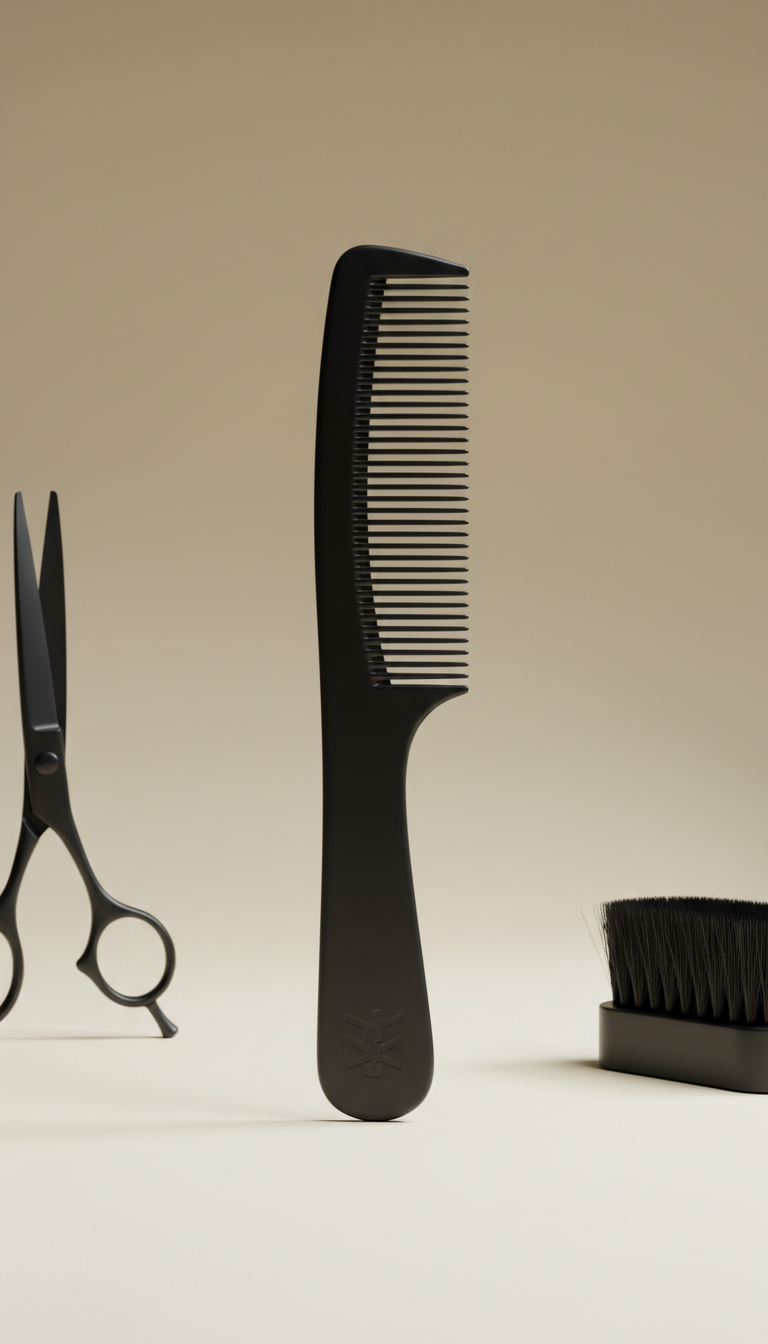 Matte Black Vintage Barber Comb