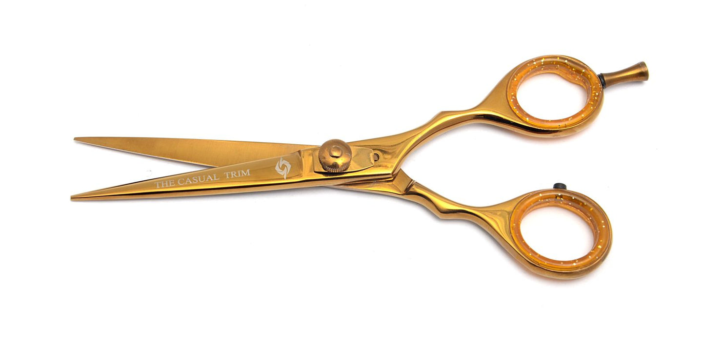 6.5” Right-hand Hairdressing Stainless Steel Scissors In Plasma Coating