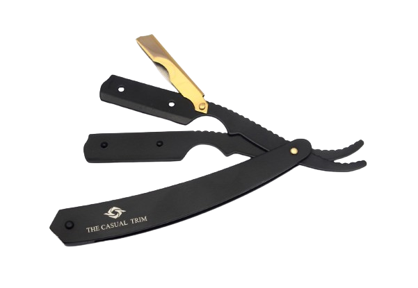 Gold and Matte Black Straight Razor