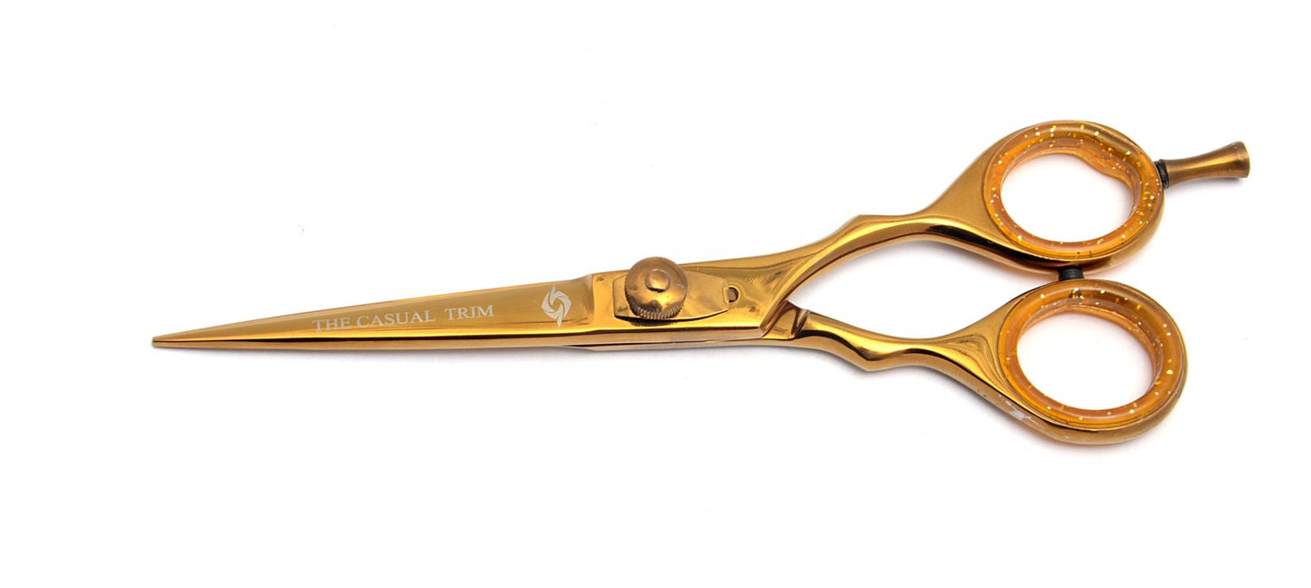 6.5” Right-hand Hairdressing Stainless Steel Scissors In Plasma Coating